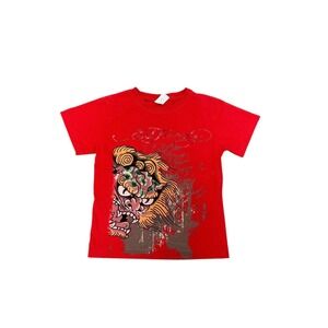Ed Hardy Kids‎ Red Lion Graphic T-Shirt Size 6/7 Cotton